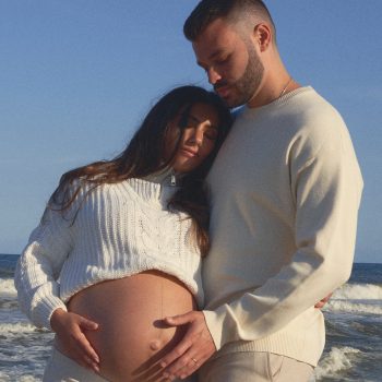 Maternity photo session on beach